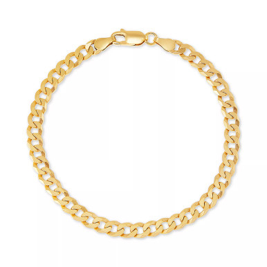 Curb Link Chain Bracelet (5mm) in 18k Gold-Plated Sterling Silver or Sterling Silver, Created for Macy's