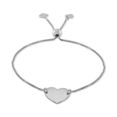 Polished Heart Bolo Bracelet in Sterling Silver, Created for Macy's