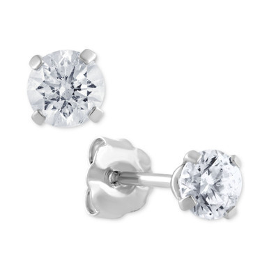 Diamond Stud Earrings (3/8 ct. t.w.) in Sterling Silver