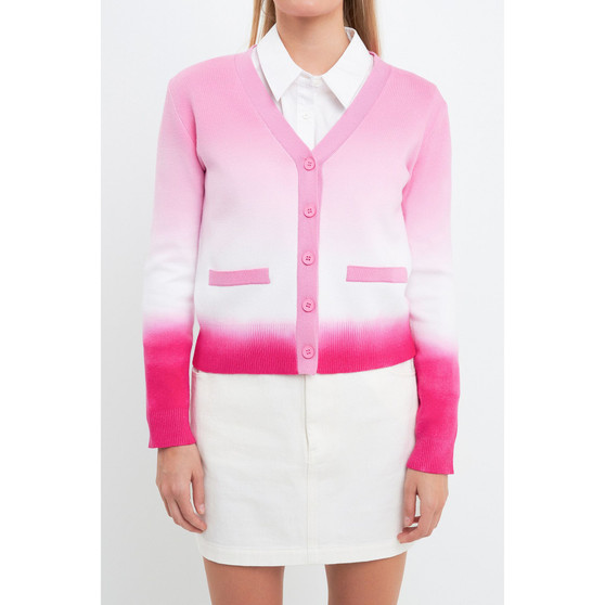 Women's Ombre Tie-dye Cardigan