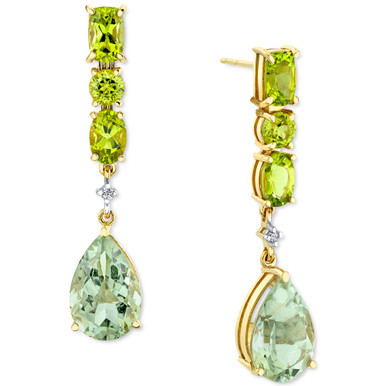Multi-Gemstone (8-7/8 ct. t.w.) & Diamond Accent Drop Earrings in 10k Gold