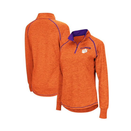 Women's Orange Clemson Tigers Bikram Quarter-Zip Pullover Jacket