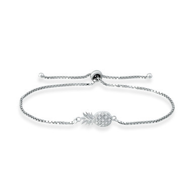 Cubic Zirconia Pineapple Bolo Bracelet in Sterling Silver, Created for Macy's