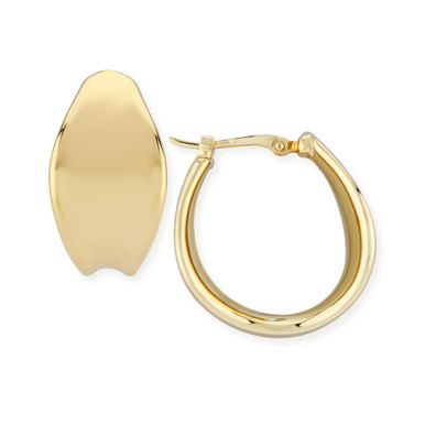 Bold Graduated Hoop Earrings Set in 14k Gold