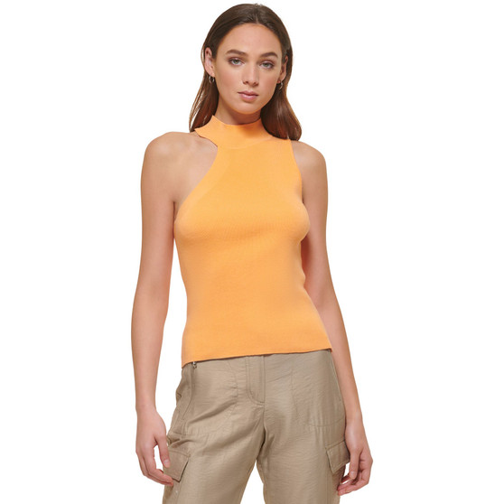 Asymmetrical Mock-Neck Sweater