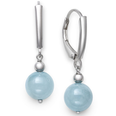 Milky Aquamarine Drop Earrings in Sterling Silver, Created for Macy;s