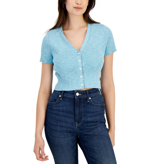 Women's Short-Sleeve Cardigan Sweater