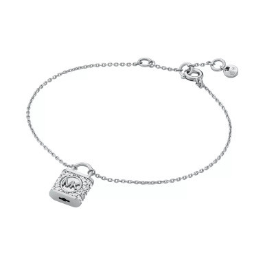 Pave Lock Delicate Line Bracelet