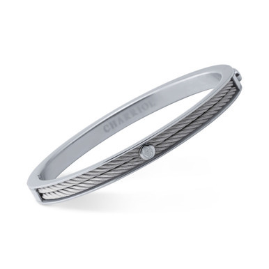 Women's Forever Stainless Steel Cable Bangle Bracelet