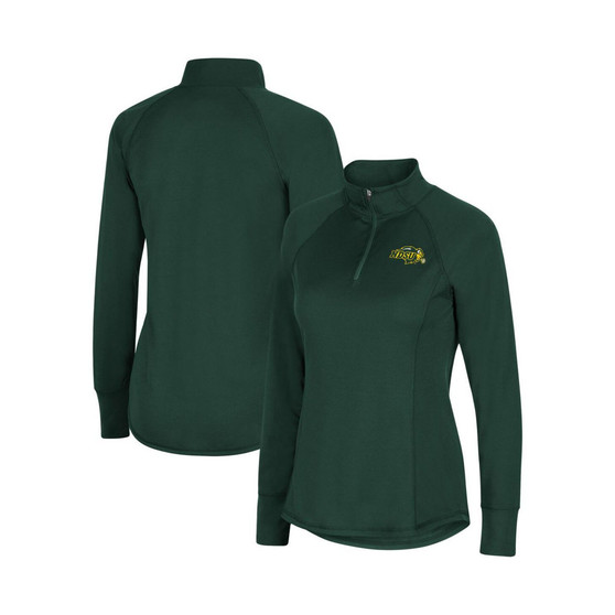 Women's Green NDSU Bison Gnarly Raglan Quarter-Zip Jacket
