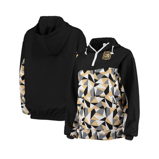 Women's Black LAFC Swishy Anorak Quarter-Zip Jacket