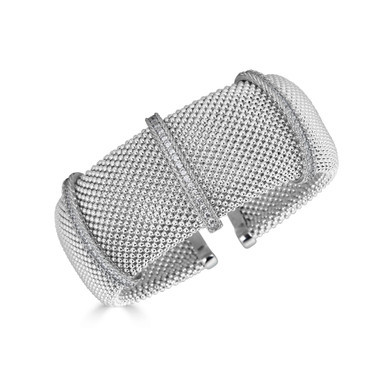 Diamond Cuff Bracelet (1/2 ct. t.w.) in Sterling Silver