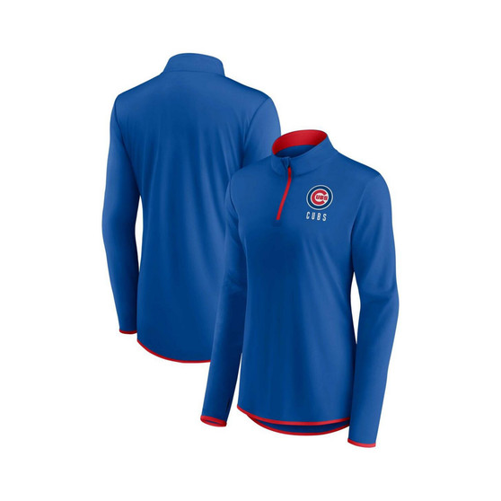 Women's Branded Royal Chicago Cubs Worth The Drive Quarter-Zip Jacket