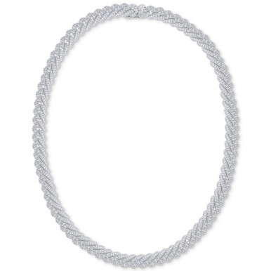 Lab Grown Diamond Link 17-1/2"  Necklace (15 ct. t.w.) in 14k White Gold