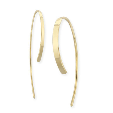 Simple Sweep Drop Earrings Set in 14k Gold