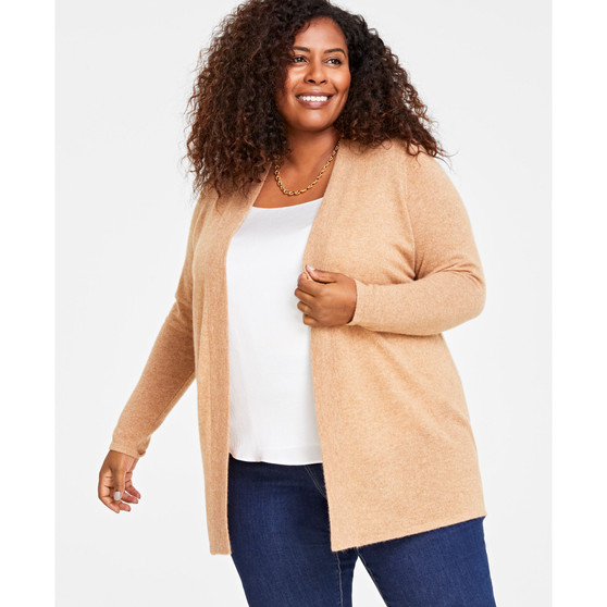 Plus Size 100% Cashmere Duster Cardigan, Created for Macy's