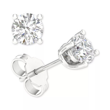 Diamond Solitaire Stud Earrings (5/8 ct. t.w.) in 14k Gold
