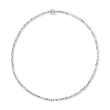 Diamond All-Around 17" Collar Tennis Necklace (8 ct. t.w.) in 14k White Gold