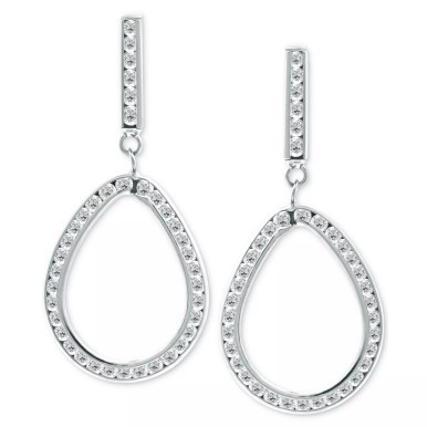 Cubic Zirconia Open Teardrop Drop Earrings, Created for Macy's