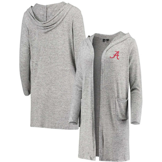 Women's Heathered Gray Alabama Crimson Tide Cuddle Soft Duster Cardigan