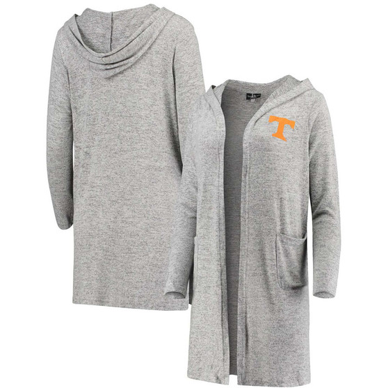 Women's Heathered Gray Tennessee Volunteers Cuddle Soft Duster Cardigan