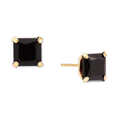 Onyx Stud Earrings in 14k Gold