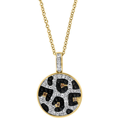 EFFY® Multicolor Diamond Animal Print 18" Pendant Necklace (1/2 ct. t.w.) in 14k Gold
