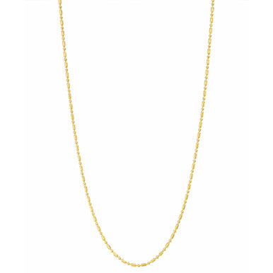 14k Gold Necklace, 18" Dot Dash Chain (1mm)