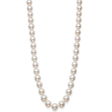 Cultured Freshwater Pearl (9-1/2-10-1/2mm) 17-1/2" Collar Necklace