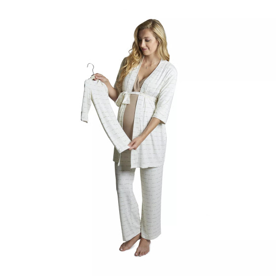 Women's Analise During & After 5-Piece Maternity/Nursing Sleep Set