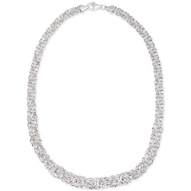 Byzantine Link Collar Necklace in Sterling Silver, Created for Macy's