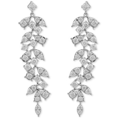 Diamond Vine-Inspired Drop Earrings (2 ct. t.w.) in 10k White Gold