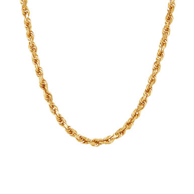 Glitter Rope Link 30" Chain Necklace in 10k Gold
