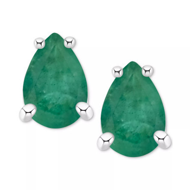 Sapphire Stud Earrings (1 ct. t.w.) in 14k White Gold (Also in Ruby & Emerald)