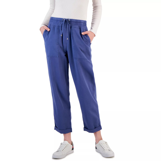 Women's Cuffed Pull-On Twill Pants