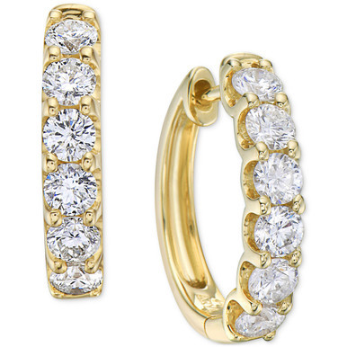 Diamond Small Hoop Earrings (2 ct. t.w.)
