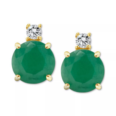 Ruby (1-1/3 ct. t.w.) & Diamond Accent Stud Earrings in 14k Gold (Also in Emerald & Sapphire)