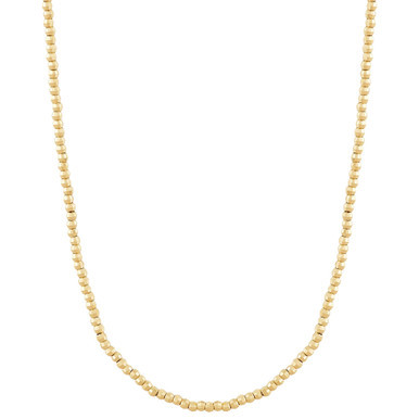 Faceted Bead 18" Collar Necklace in 10k Gold