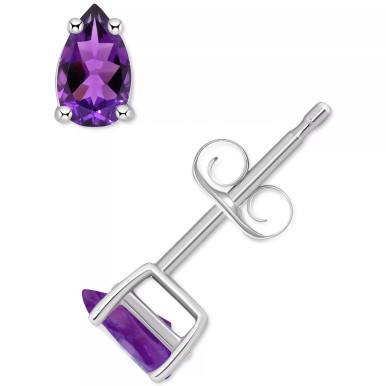 Amethyst Pear Stud Earrings (3/8 ct. t.w.) in 14k Gold