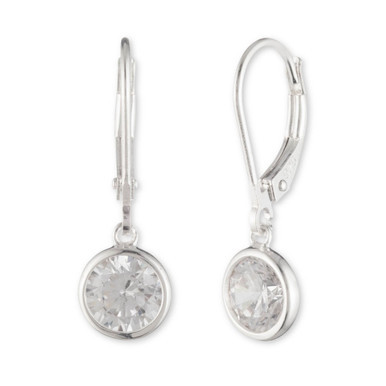 Sterling Silver and Cubic Zirconia Drop Earrings