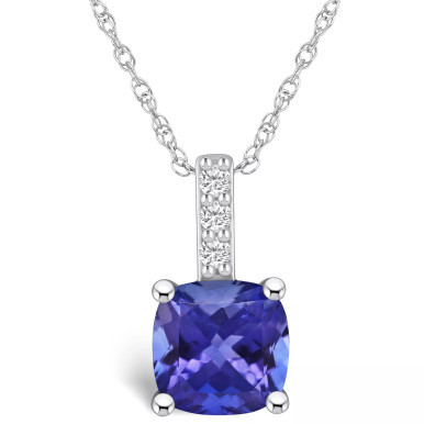 Tanzanite (2-1/3 Ct. t.w.) and Diamond Accent Pendant Necklace
