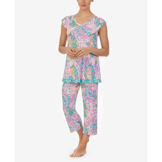 Women's 2 Piece Pajama Set with Cropped Pants