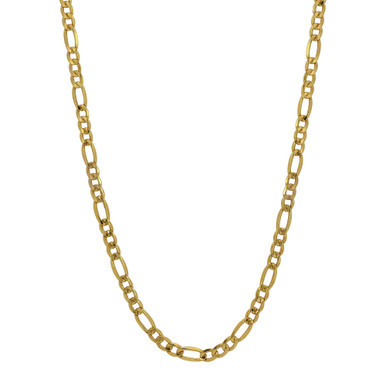Figaro Link 22" Chain Necklace (3.21mm) in 18k Gold