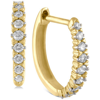 Diamond Hoop Earrings (1/4 ct. t.w.) in 14k Gold
