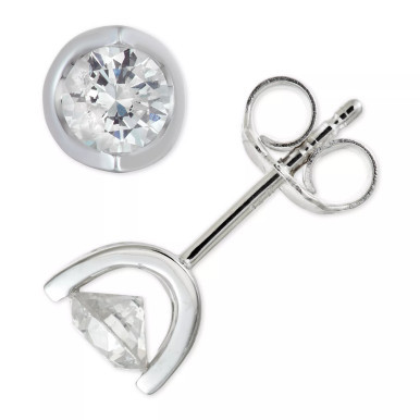 Diamond Tension Stud Earrings (1/2 ct. t.w.) in 14k White, Yellow or Rose Gold