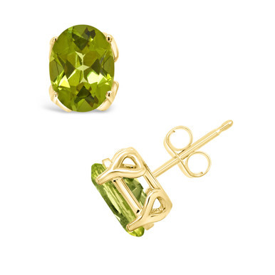 Peridot (2-3/4 ct. t.w.) Stud Earrings in 14K Yellow Gold