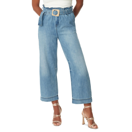Women's Rayne Belted Straight-Leg Jeans