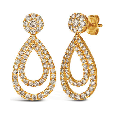 Earrings Featuring (2-1/10 ct. t.w.) Nude Diamond™ set in 14k Gold