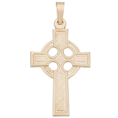 Celtic Cross Pendant in 14k Yellow Gold