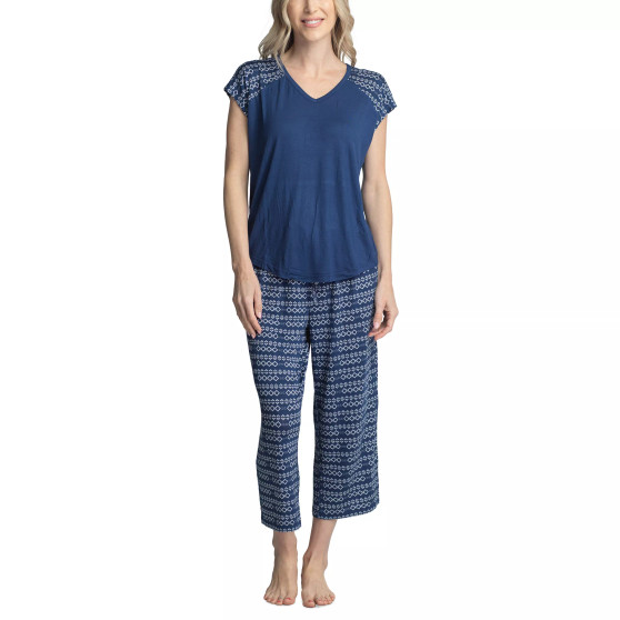 Women's Twinning 2-Pc. Short Sleeve & Capri Pajama Set